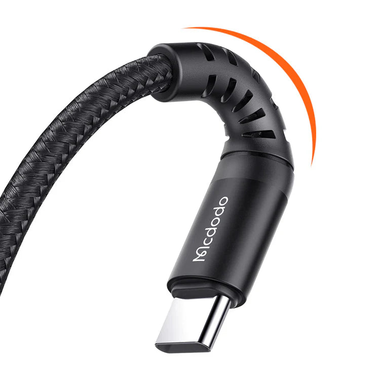 Mcdodo CA-2271 Fast Charging Cable Type-C Charger Data Transfer Black 1m - سلك شحن تايب سي - ماكدودو - طول 1 متر - كفالة 12 شهر
