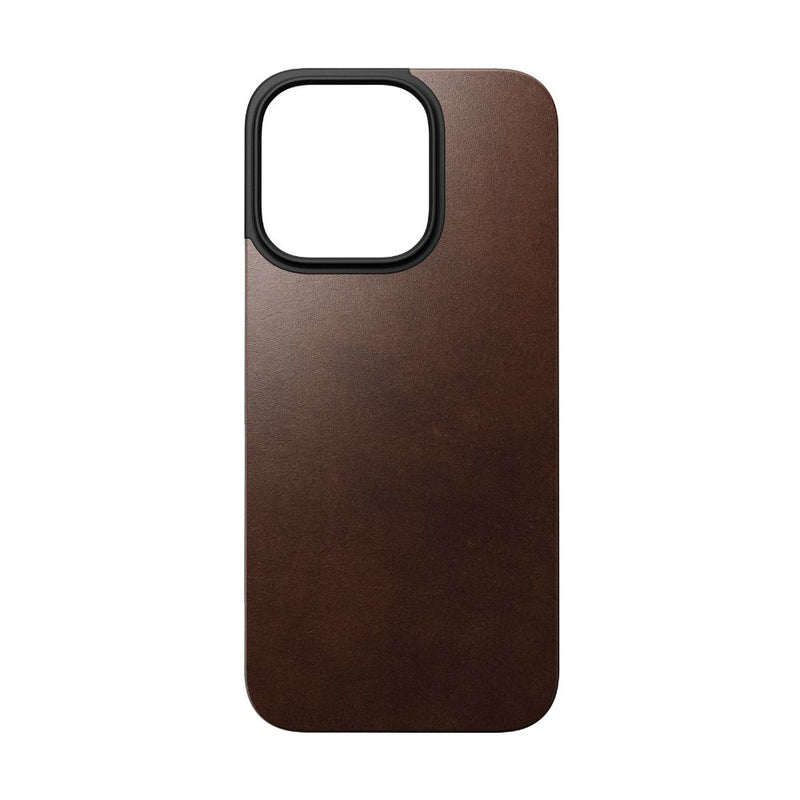 Nomad Magnetic Leather Case iPhone 16 Pro / 16 Pro Max - Rustic Brown Horween - [C] - كفر حماية - جلد - مع ماغ سيف