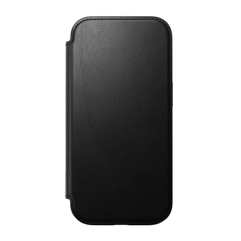 Nomad Modern Leather Folio iPhone 16 Pro / 16 Pro Max - Black - [C] - كفر حماية - كفر جلد مع محفظة - مع ماغ سيف