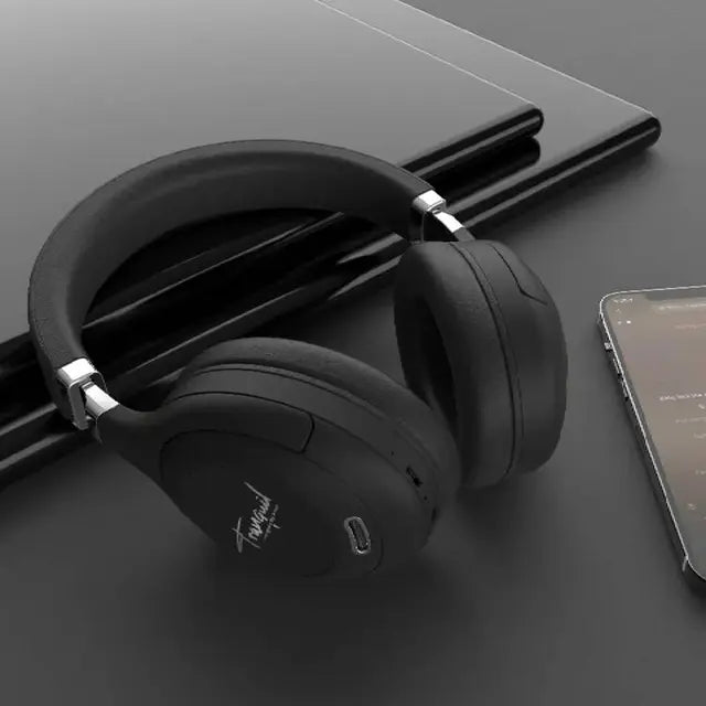 Pawa Tranquil ANC Wireless Headphone - Black - سماعة رأس بلوتوث - باوا - خاصية عزل الضوضاء - كفالة 12 شهر