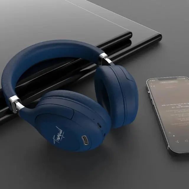 Pawa Tranquil ANC Wireless Headphone - Blue - سماعة رأس بلوتوث - باوا - خاصية عزل الضوضاء - كفالة 12 شهر