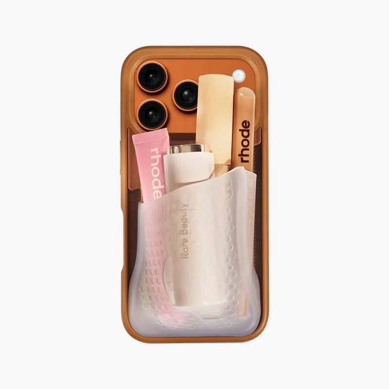 Ninja Labs Flex Pouch for iPhone 17 Pro / 17 Pro Max Case (Mocha/Clear) [C] -  كفر حماية عالية + محفظة - نينجا