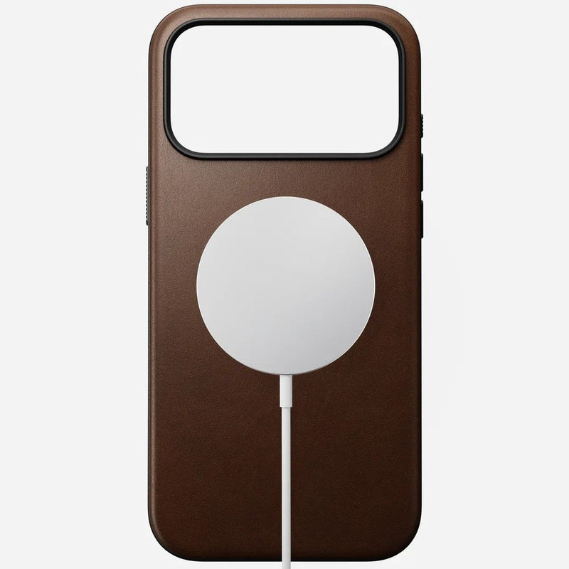 Nomad Modern Leather Case for iPhone 17 Pro / ProMax (Brown) - [C] - كفر حماية - جوده عاليه - جلد - ماغ سيف