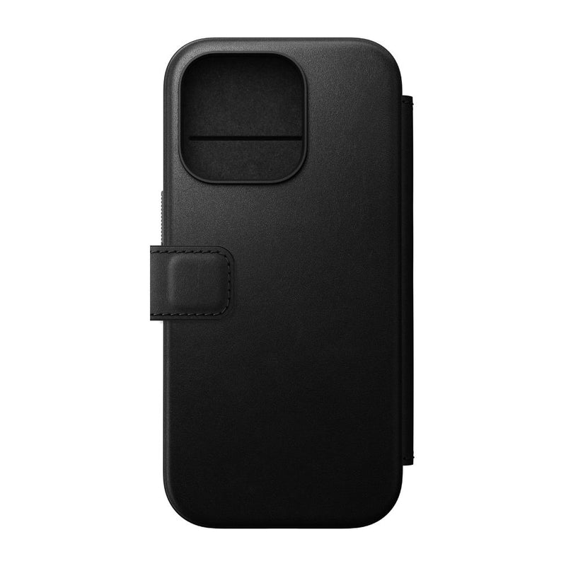 Nomad Modern Leather Folio iPhone 16 Pro / 16 Pro Max - Black - [C] - كفر حماية - كفر جلد مع محفظة - مع ماغ سيف