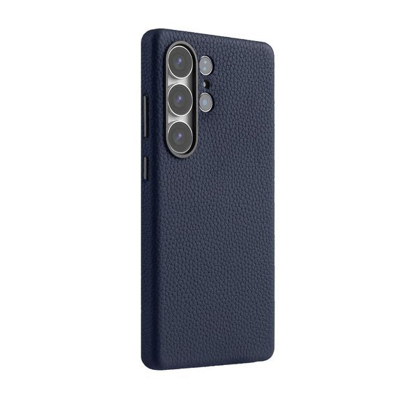 Melkco Origin Series Premium Leather Regal Snap Magsafe Cover for Samsung S25 ULTRA - Dark Blue [A] - كفر سامسونج  - حماية عالية - جلد - ازرق