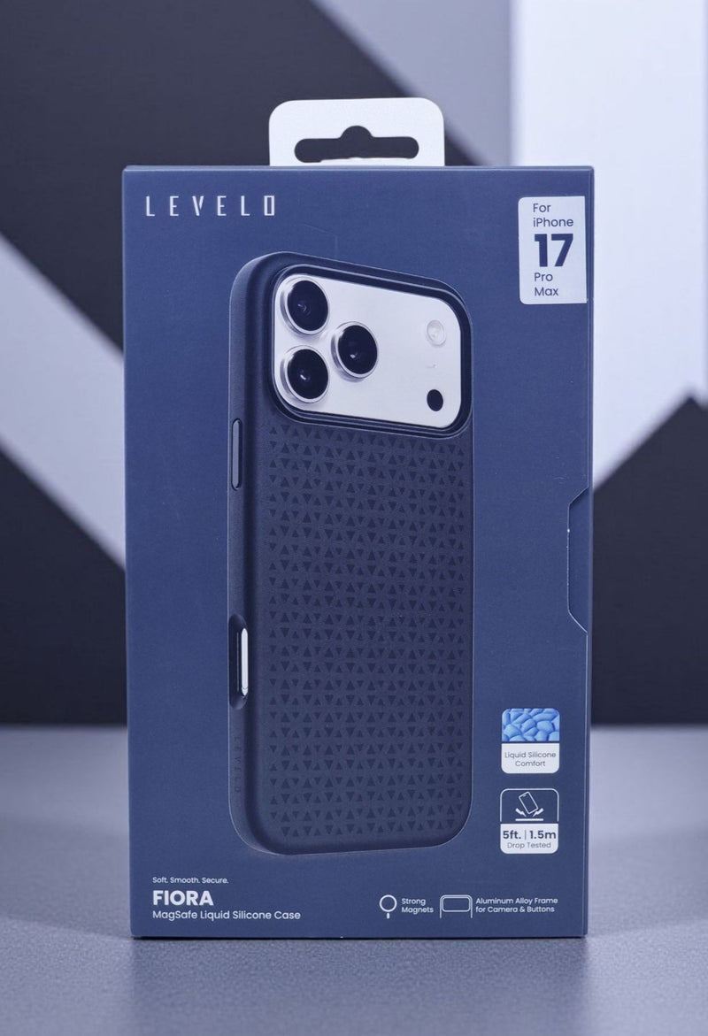 Levelo Fiora MagSafe Liquid Silicone Case With Pattern For iPhone17 Pro / 17 Pro Max [O] كفر حماية عالية - ليفلو - ماق سيف
