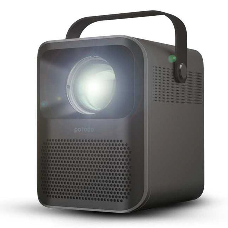 Porodo Full HD Portable Projector - Black - بروجكتور متنقل - بطاريه تدوم حتى 3 ساعات - بورودو - كفالة 24 شهر