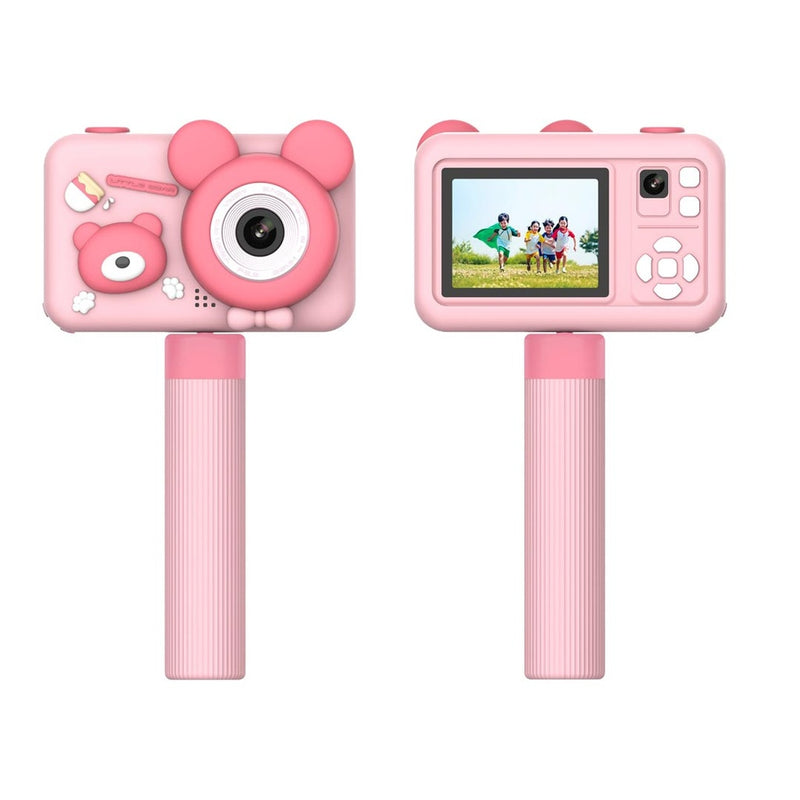 Porodo Kids Digital Camera with Tripod Stand 26MP 1080P 400mAh - Pink [O] - كاميرا للأطفال + ستاند - بورودو - كفالة 24 شهر