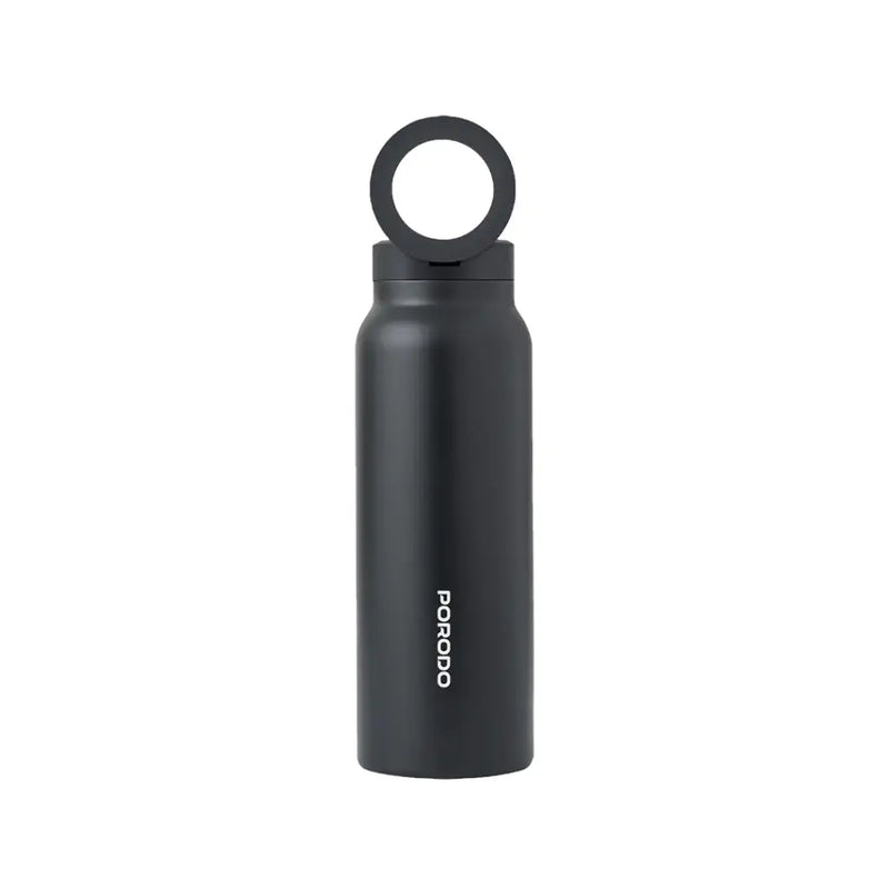 Porodo Lifestyle Magnetic Mount Water Bottle - 700ml - Black [O] - مطارة حافظة للحرارة - ستاند ماغ سيف - بورودو