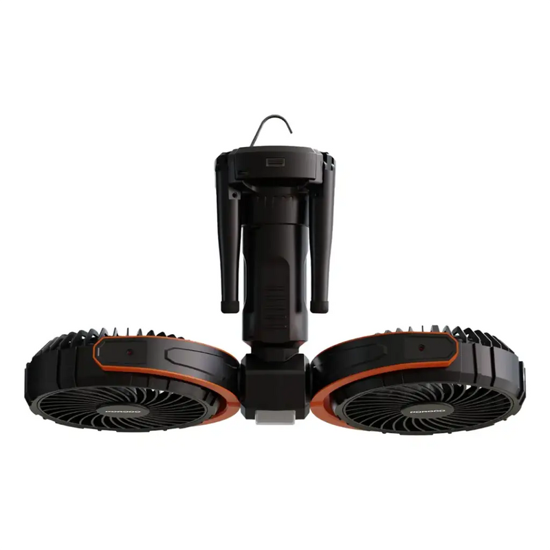 Porodo Lifestyle Dual-Head Oscillating Fan - Black [O] - باور بنك - قوة 8000+ مروحة صغيرة - 3 سرعات مختلفة - برودو -  كفالة 24 شهر