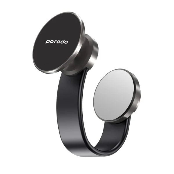 Porodo Flexible Arm Magnetic Car Mount - Black - 9RG0 - [O] - ستاند سيارة - بورودو - مغناطيس