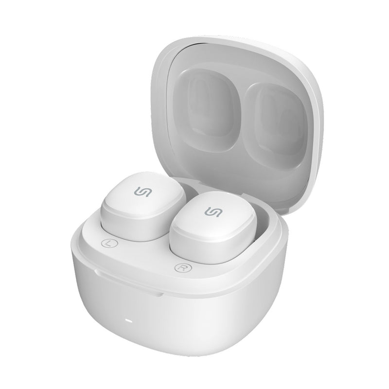 Porodo Soundtec Super Mini and Lightweight OVP,ESD supported TWS Earbuds - White - سماعة بورودو - بلوتوث - كفالة 24 شهر