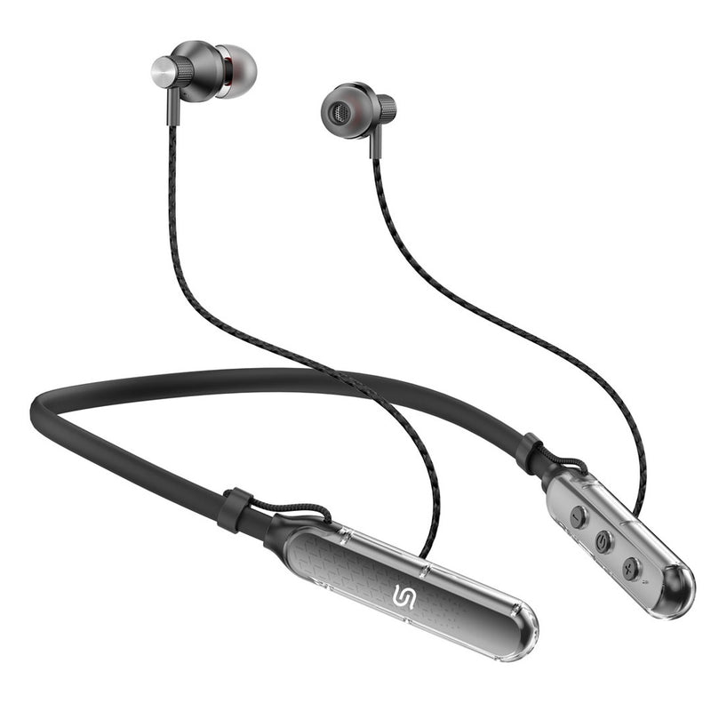 Porodo Soundtec SV Pro Neckband Earphone ENC - Black - سماعة بلوتوث - بورودو - رياضية مقاومة للتعرق - كفالة 12 شهر