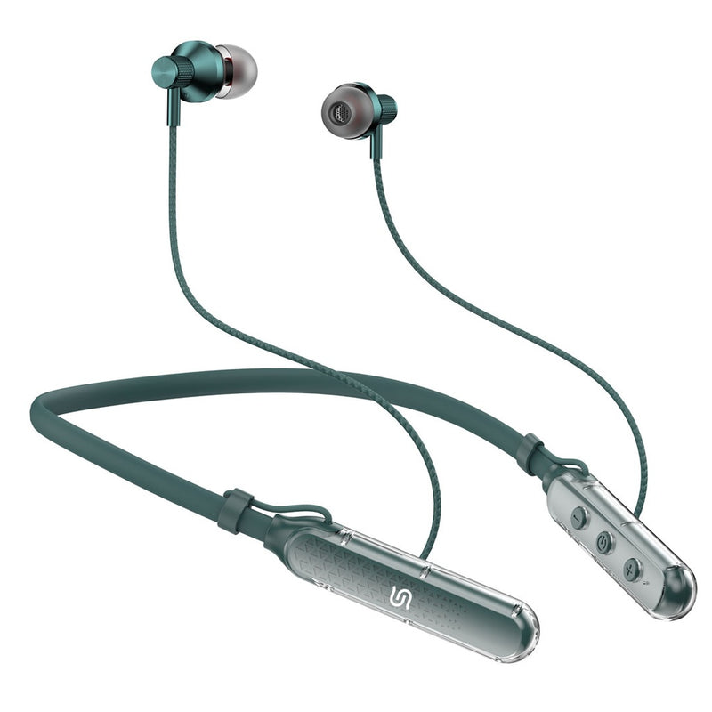 Porodo Soundtec SV Pro Neckband Earphone ENC - Green - سماعة بلوتوث - بورودو - رياضية مقاومة للتعرق - كفالة 12 شهر