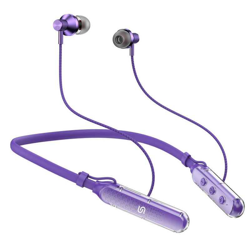 Porodo Soundtec SV Pro Neckband Earphone ENC - Purble - سماعة بلوتوث - بورودو - رياضية مقاومة للتعرق - كفالة 12 شهر