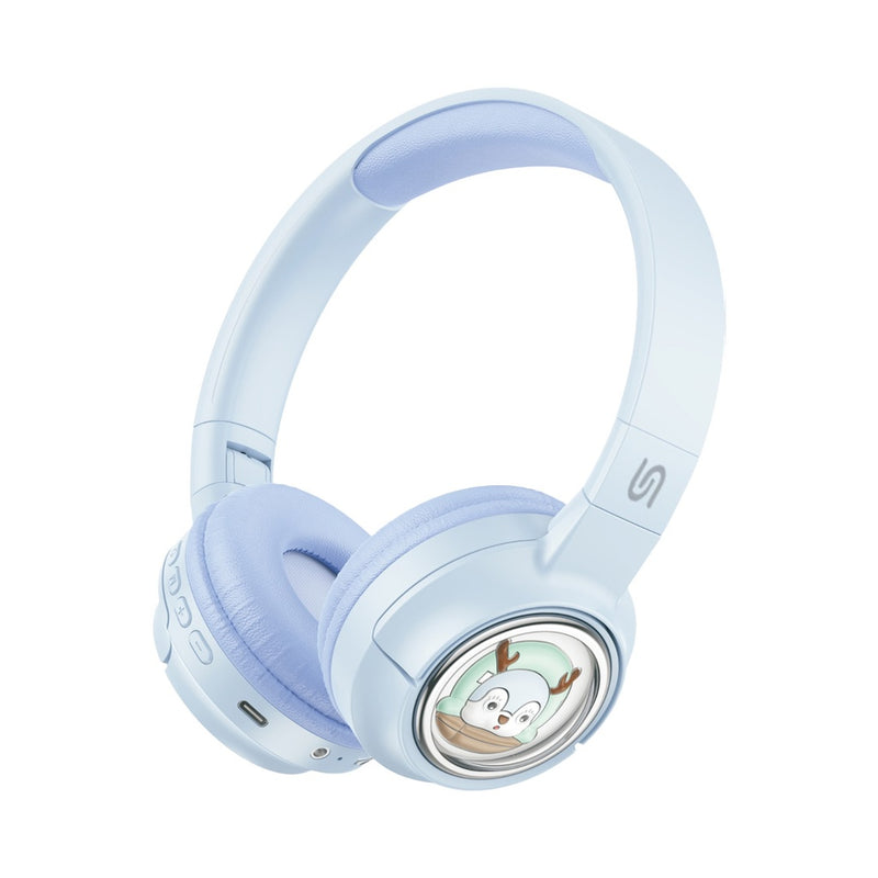 Porodo Soundtec Moose Wireless Kids Headphone - Blue - سماعة رأس بلوتوث - بورودو - كفالة 24 شهر