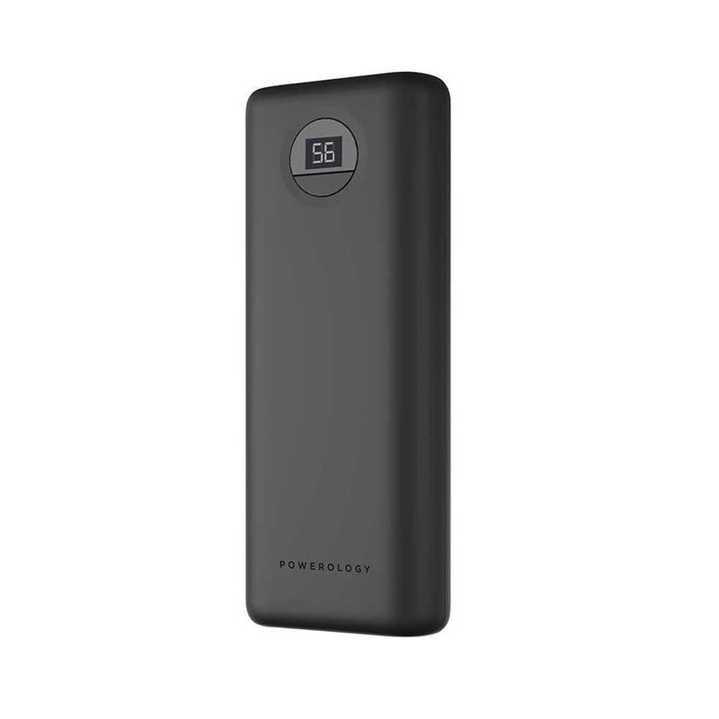 Powerology Compact Power Bank 20000mAh PD 30W Black [O] - بطارية متنقلة سعة 20 الف - شاشة رقمية - قوة 30 واط - باورولوجي - كفالة 24 شهر