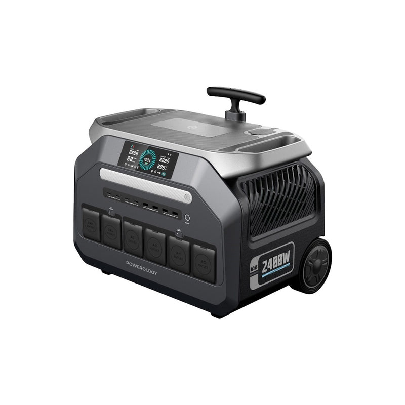 Powerology Solar Input Portable Generator - [O] - مولد طاقة محمول + بطارية متنقلة - متعدد الاستخدامات بمدخل للطاقة الشمسية