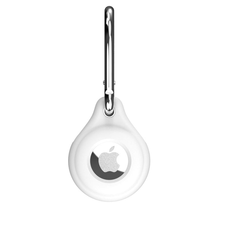 Apple Airtags Silicone Keychain Case - White - كفر ميدالية ابل ايرتاغ