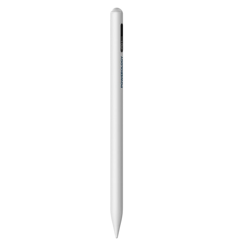 Powerology Digital Stylus 2018-2024 iPad Models – White - قلم الكتروني - لأجهزة ايباد برو وميني 6 ( 2018 / 2024 ) وايباد اير 4 / 5 - باورولوجي - كفالة 24 شهر