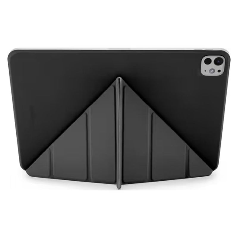 Pipetto Origami No.4 Slim Folio Case for iPad Pro 11" 2024 (Black) [C] - كفر ايباد + ستاند + مكان للقلم