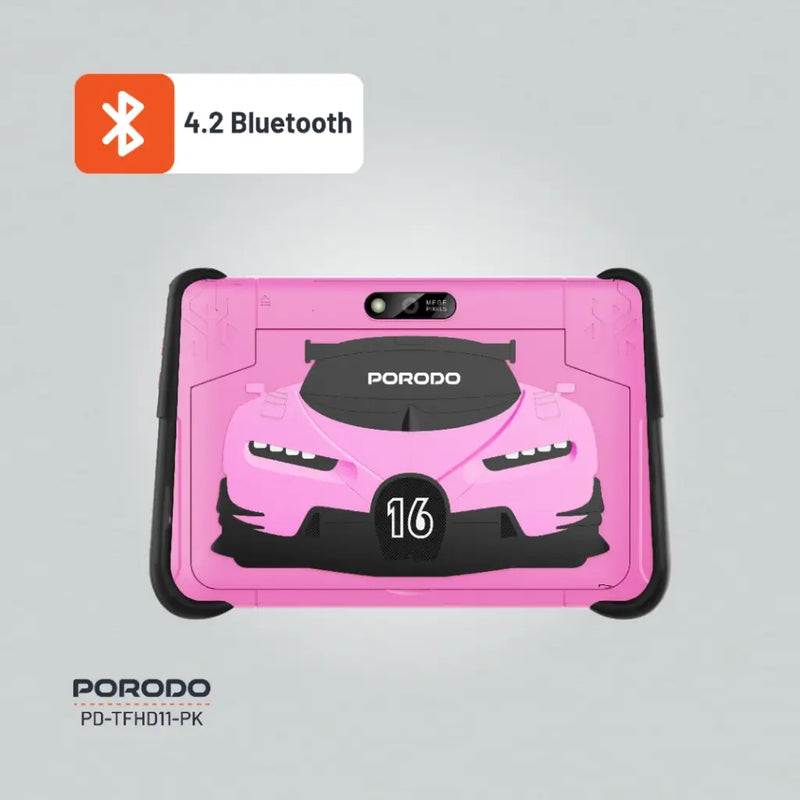 Porodo 10.1" Kids Android Tablet - Pink  تابلت اطفال - يدعم 2 شريحتين اتصال + ميموري - برودو