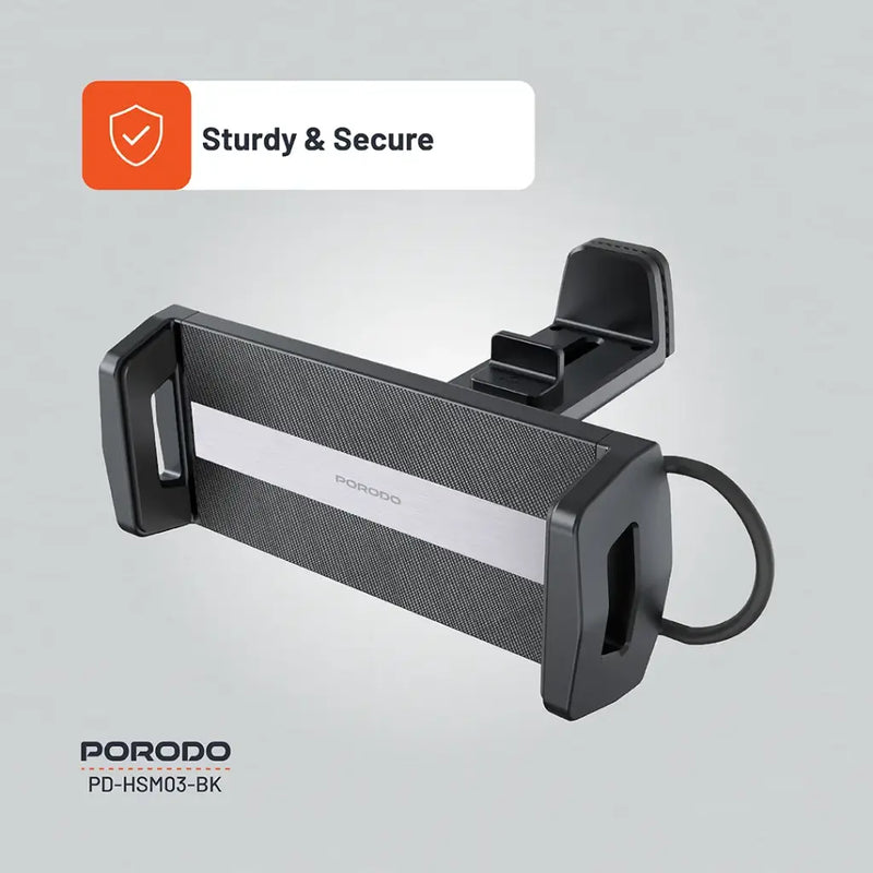 Porodo HS03 Universal Adjustable Tablet & Phone Mount - Black - ستاند مكتبي - بورودو - متعدد الاوضاع - جميع انواع الايباد