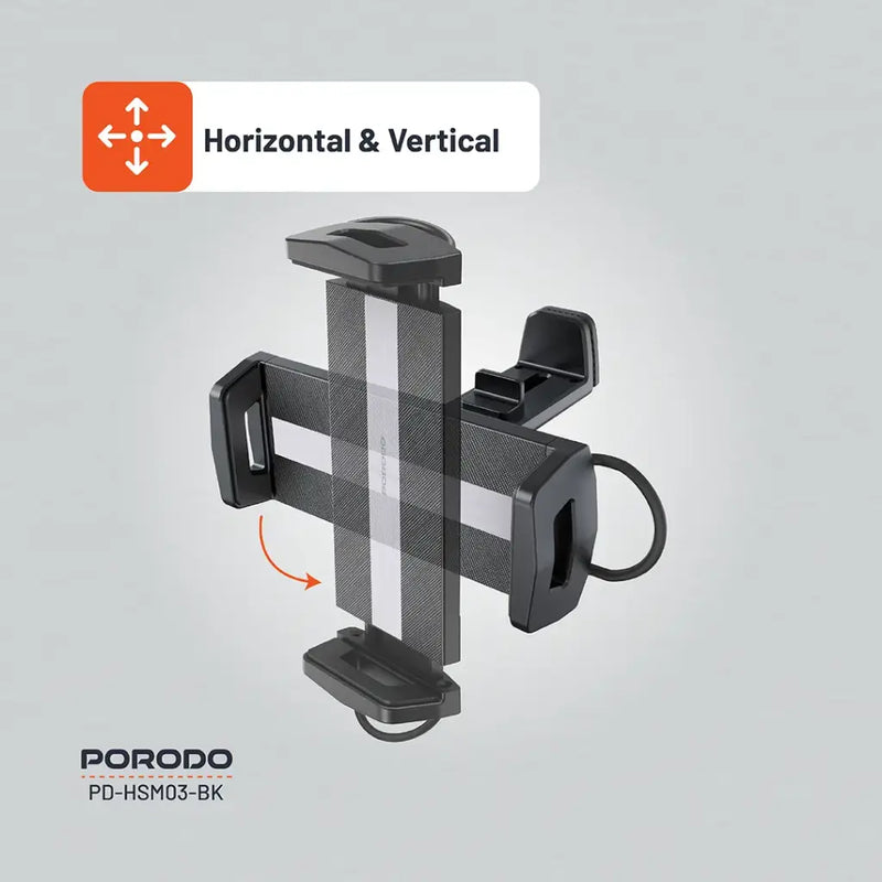 Porodo HS03 Universal Adjustable Tablet & Phone Mount - Black - ستاند مكتبي - بورودو - متعدد الاوضاع - جميع انواع الايباد