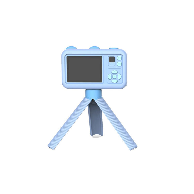 Porodo Kids Digital Camera with Tripod Stand 26MP 1080P 400mAh - Blue [O] - كاميرا للأطفال + ستاند - بورودو - كفالة 24 شهر