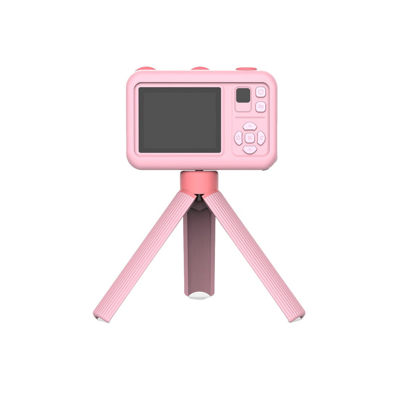 Porodo Kids Digital Camera with Tripod Stand 26MP 1080P 400mAh - Pink [O] - كاميرا للأطفال + ستاند - بورودو - كفالة 24 شهر