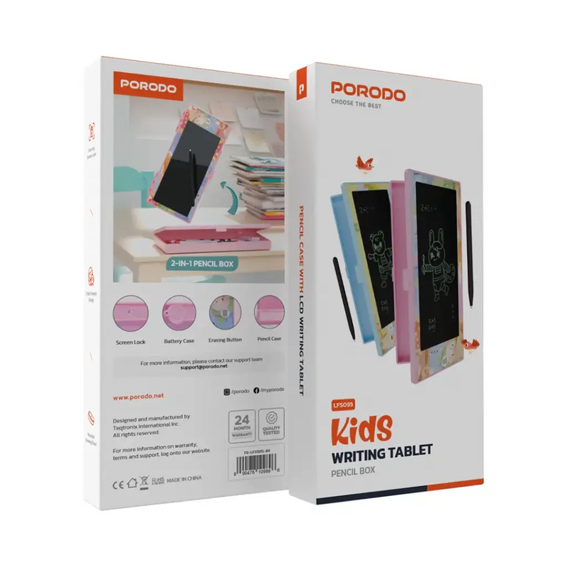 Porodo Kids Writing Tablet [O] Blue - تابلت للكتابة + الرسم - برودو - كفالة 24 شهر