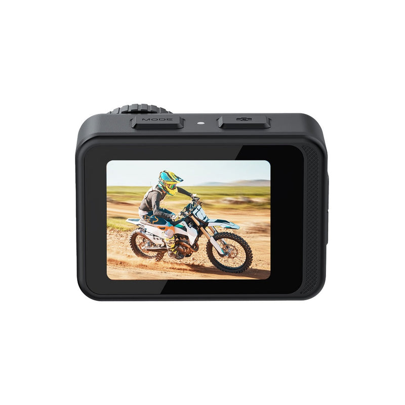 Porodo Lifestyle Fully Waterproof UHD Action Camera Dual Display With Video Stabilisation [O] -كاميرا - مقاومة كاملة للماء - برودو - كفالة 24 شهر -