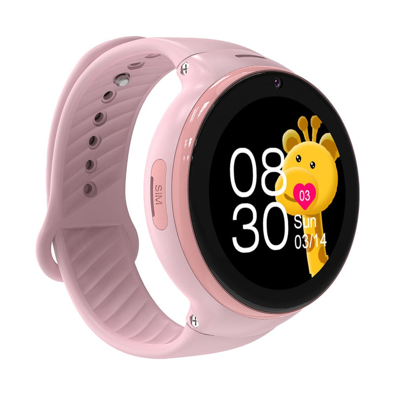 Porodo 4G Kids GPS Smart Watch with JuniCare app - Pink -  ساعة ذكية للأطفال  - تدعم شريحة الاتصال والتتبع