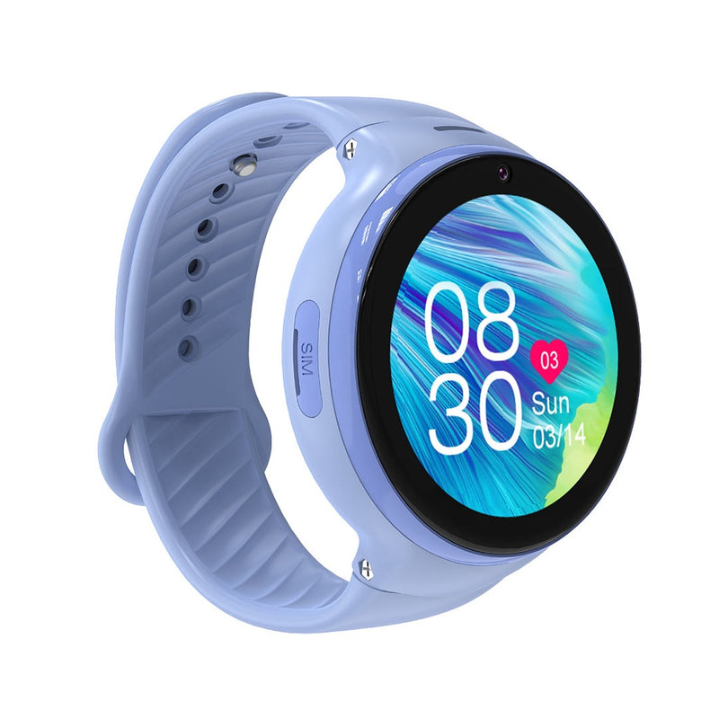 Porodo 4G Kids GPS Smart Watch with JuniCare app - Blue -  ساعة ذكية للأطفال  - تدعم شريحة الاتصال والتتبع