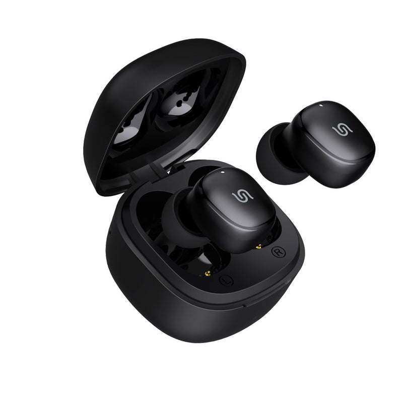 Porodo Soundtec Super Mini and Lightweight OVP,ESD supported TWS Earbuds - Black - سماعة بورودو - بلوتوث - كفالة 24 شهر