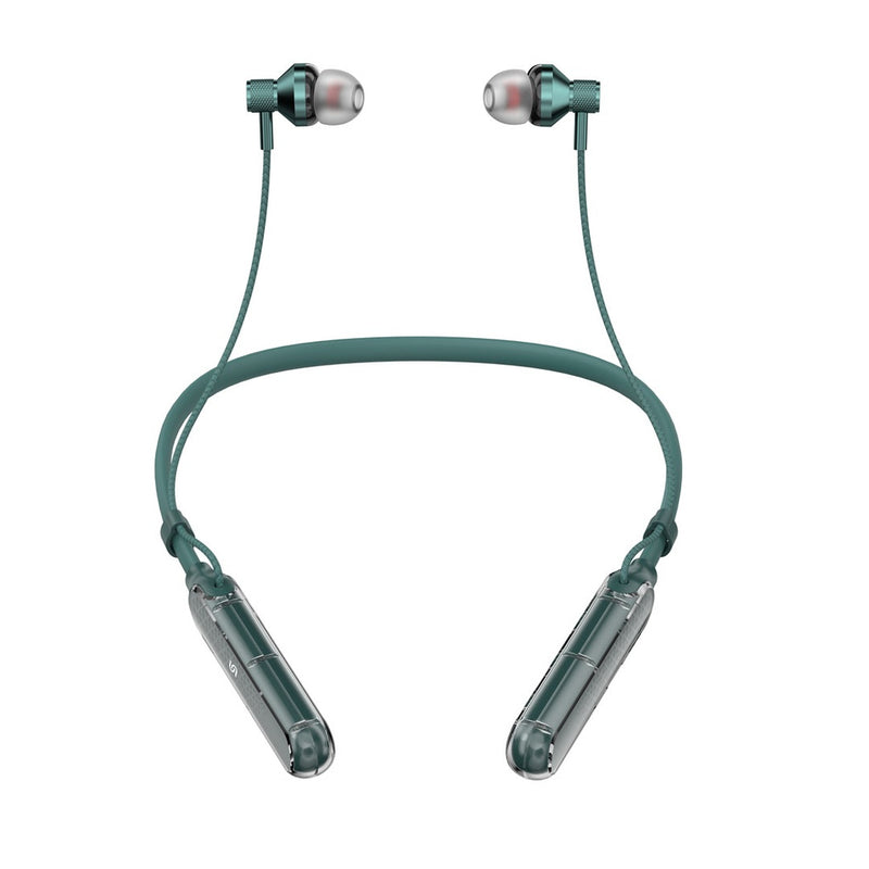 Porodo Soundtec SV Pro Neckband Earphone ENC - Green - سماعة بلوتوث - بورودو - رياضية مقاومة للتعرق - كفالة 12 شهر