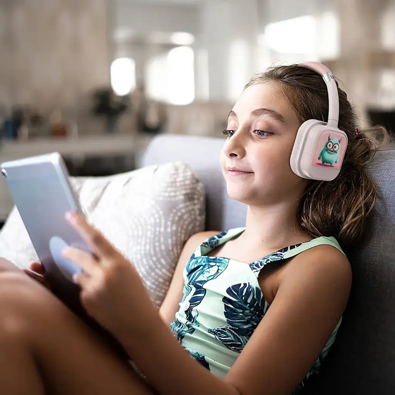 Porodo Soundtec Yotowave Kids Wireless Headphone - Pink - سماعة رأس بلوتوث - للأطفال - بورودو - كفالة 24 شهر