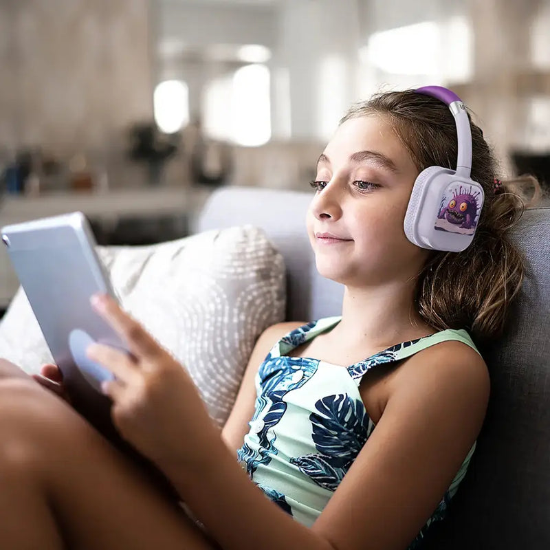 Porodo Soundtec Yotowave Kids Wireless Headphone - Purple - سماعة رأس بلوتوث - للأطفال - بورودو - كفالة 24 شهر