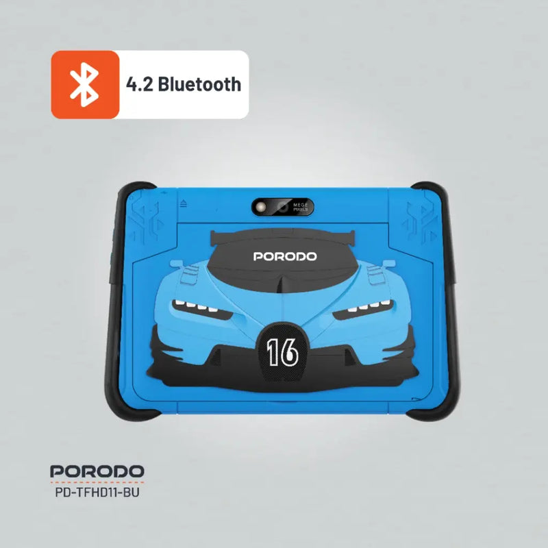 Porodo 10.1" Kids Android Tablet - Blue - تابلت اطفال - يدعم 2 شريحتين اتصال + ميموري - برودو