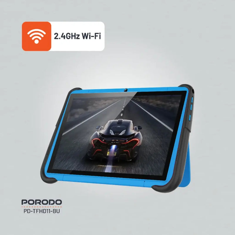 Porodo 10.1" Kids Android Tablet - Blue - تابلت اطفال - يدعم 2 شريحتين اتصال + ميموري - برودو