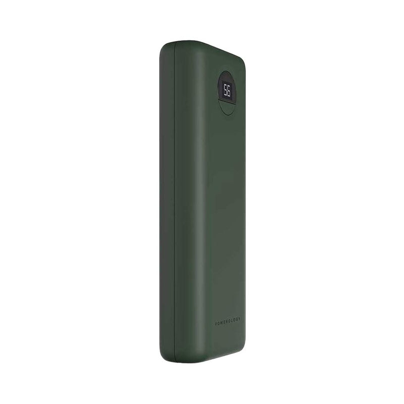 Powerology Compact Power Bank 20000mAh PD 30W Green [O] - بطارية متنقلة سعة 20 الف - شاشة رقمية - قوة 30 واط - باورولوجي - كفالة 24 شهر