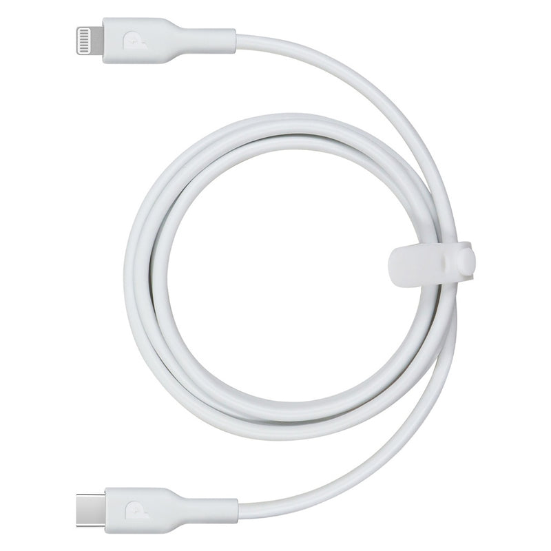 Powerology Type-C to Lightning Cable 2M PD 60W - White [O] - سلك شحن ايفون - تايب سي - باورولوجي - 2 متر - كفالة 24 شهر