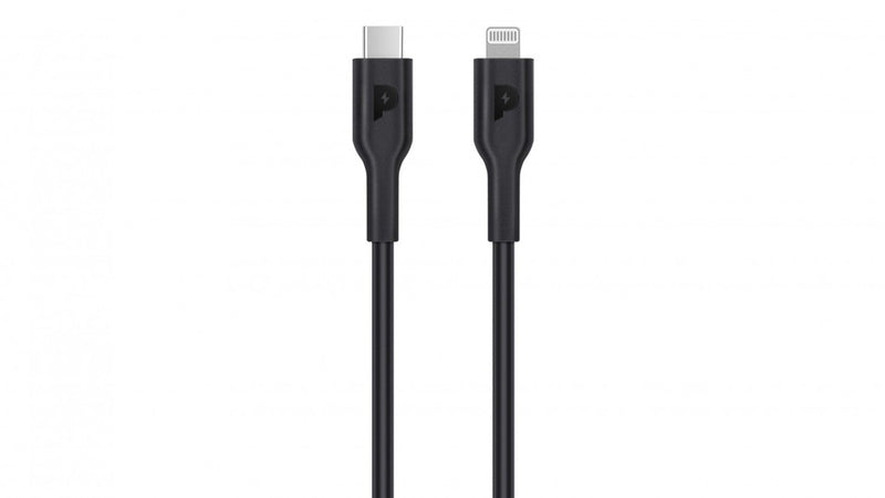 Powerology Type-C to Lightning Cable 2M PD 60W - Black - سلك شحن ايفون - تايب سي - باورولوجي - 2 متر - كفالة 24 شهر