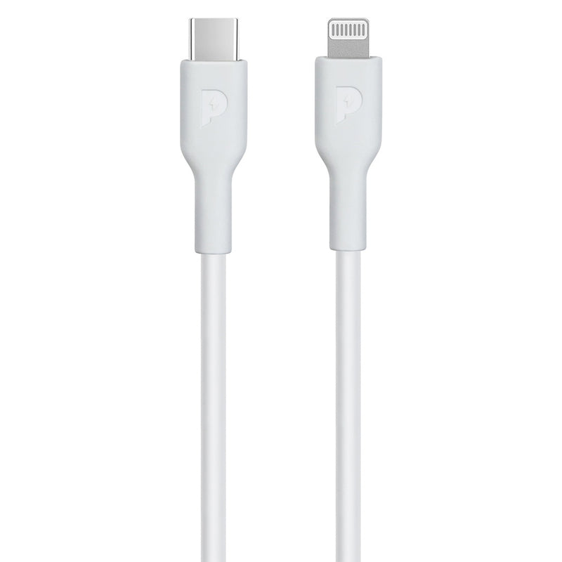 Powerology Type-C to Lightning Cable 2M PD 60W - White [O] - سلك شحن ايفون - تايب سي - باورولوجي - 2 متر - كفالة 24 شهر