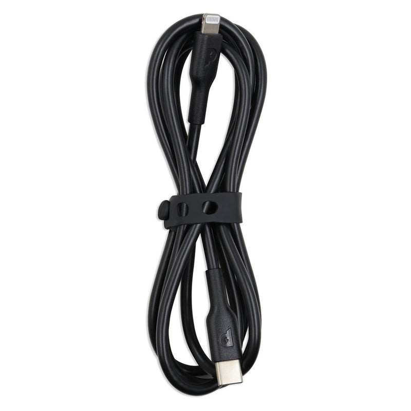Powerology Type-C to Lightning Cable 2M PD 60W - Black - سلك شحن ايفون - تايب سي - باورولوجي - 2 متر - كفالة 24 شهر