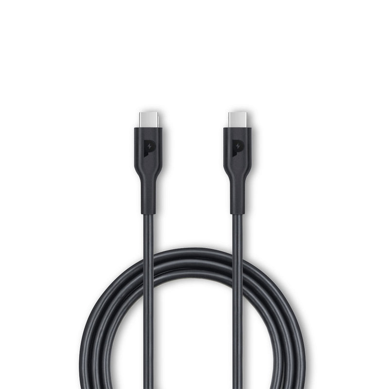 Powerology Type-C to Type-C Fast Charging Cable - سلك شحن - باورولوجي - تايب سي الي تايب سي - قوة 100 واط - طول 2 متر - كفالة 12 شهر