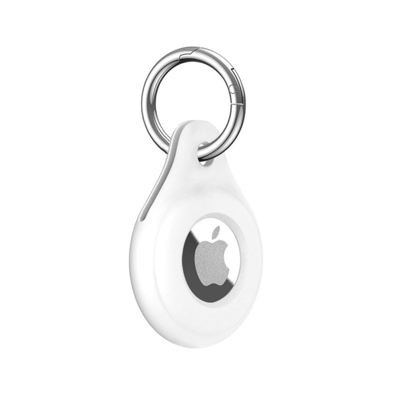 Apple Airtags Silicone Keychain Case - White - كفر ميدالية ابل ايرتاغ