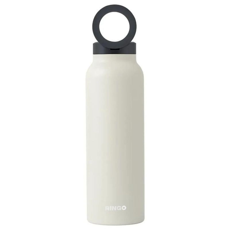 RINGO Water Bottle - 32 OZ/1 Litre - MagSafe Screw Lid / MagSafe Booster Ring (Ivory) [C] - مطارة حافظة للحرارة
