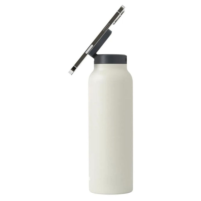 RINGO Water Bottle - 32 OZ/1 Litre - MagSafe Screw Lid / MagSafe Booster Ring (Ivory) [C] - مطارة حافظة للحرارة