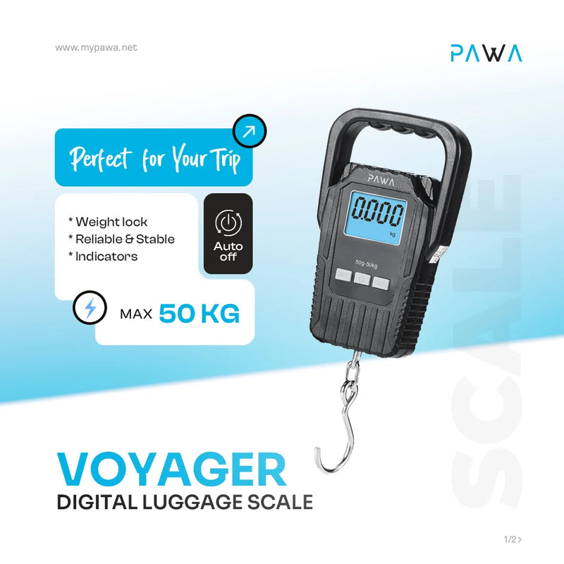 PAWA Voyager Digital Luggage Scale [O] - ميزان الكتروني - شاشه رقميه - باوا - كفالة 24 شهر
